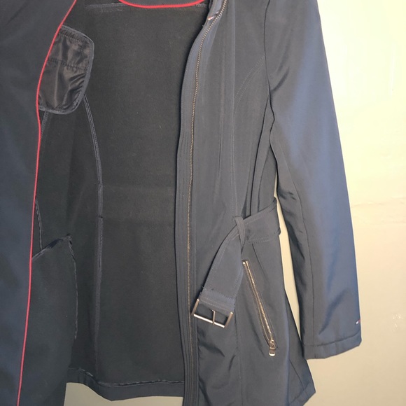 Tommy Hilfiger Soft Shell Belted Rain Coat - Picture 7 of 8